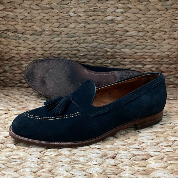 Alden Other - ALDEN Shop San Francisco Unlined Navy Blue Suede Leather Tassel Loafer Mens 11